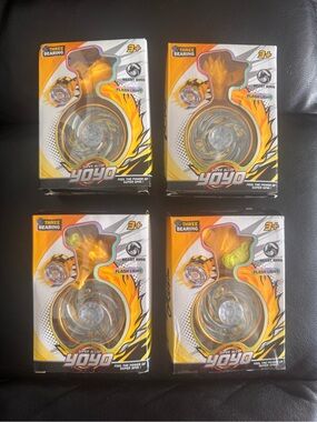 NEW 4 set YOYO Super Alloy Kids Yo-yo Toy with Flashing Light - Yellow